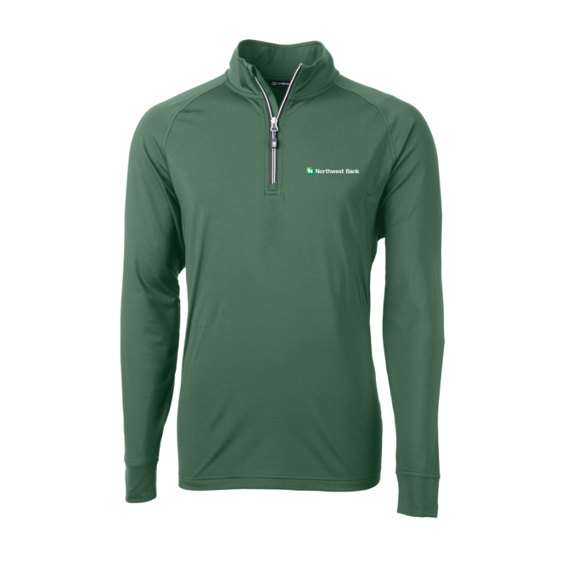 Cutter & Buck Adapt Eco Knit Stretch Recycled Mens Quarter Zip Pullover