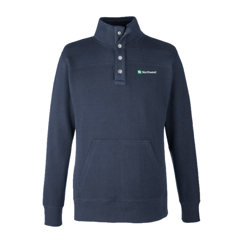 J America Ripple Fleece Snap Pullover